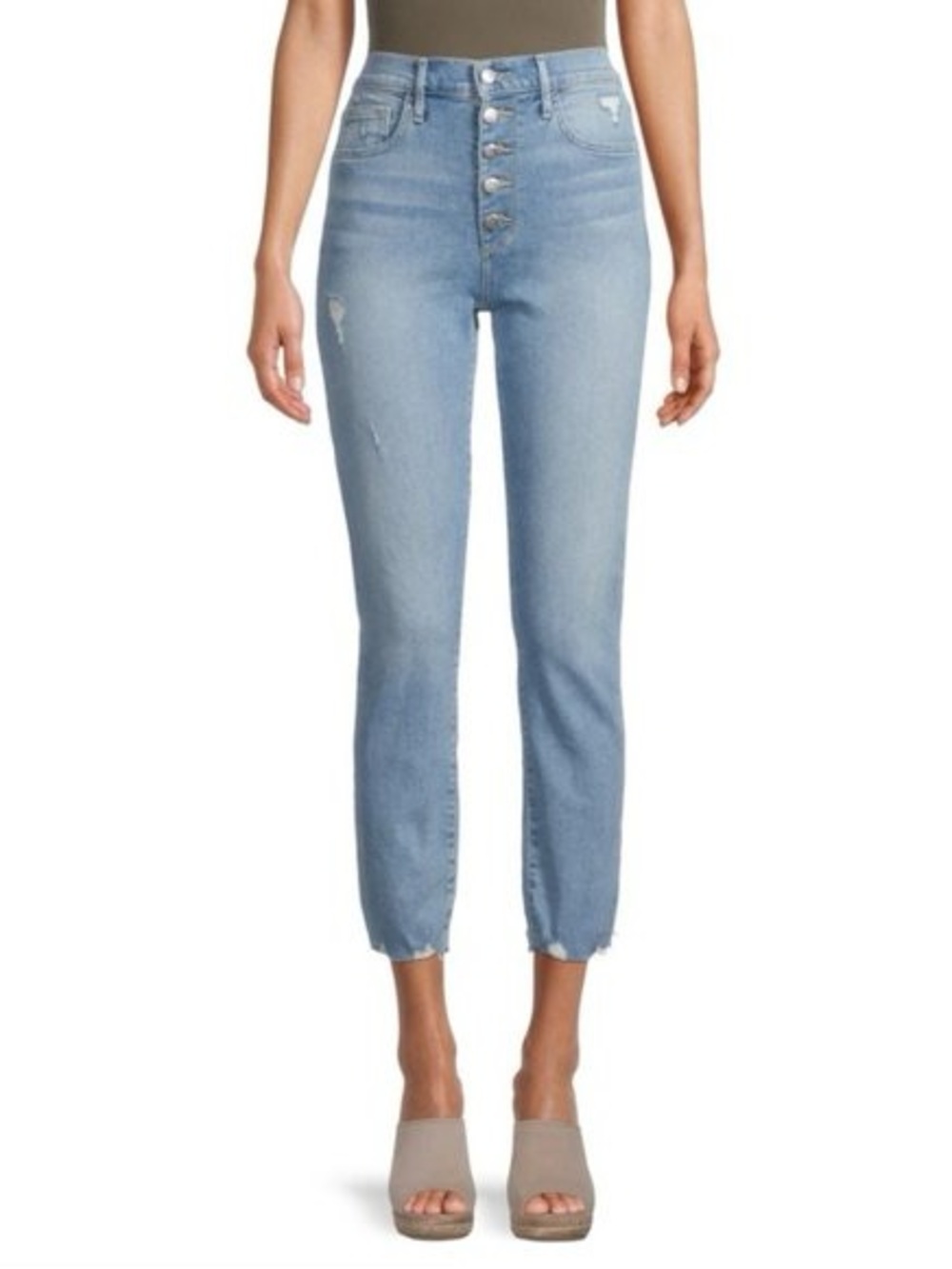 Joe’s Jeans High-Rise Straight Ankle Light Blue Women's Button-Fly  Jeans
